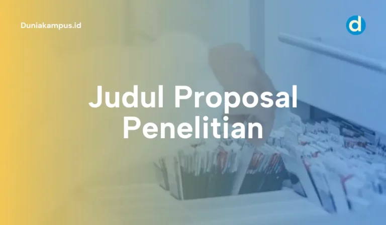 Judul Proposal Penelitian