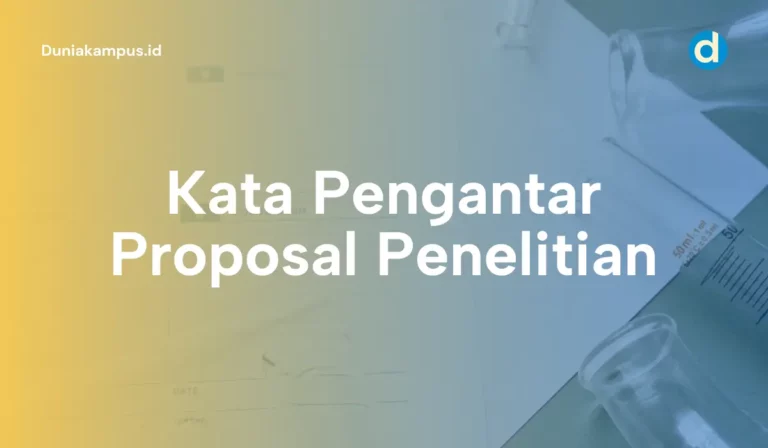 Kata Pengantar Proposal Penelitian