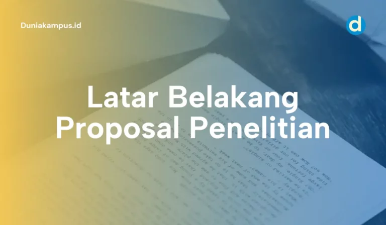 Latar Belakang Proposal Penelitian