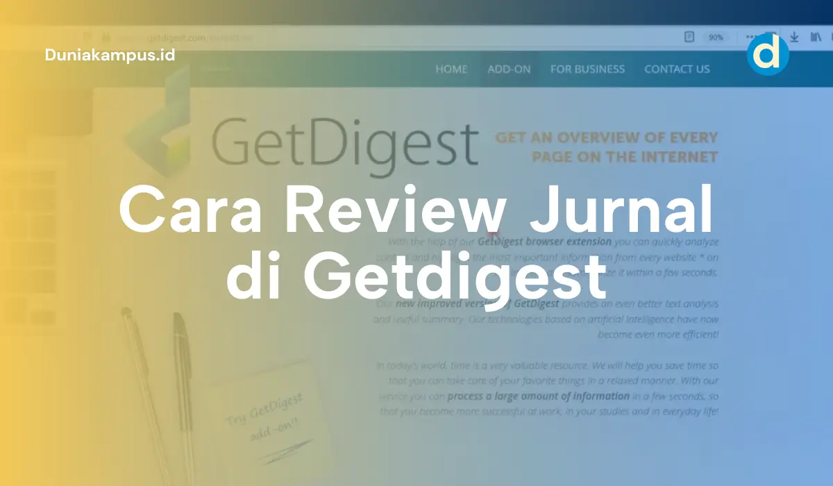 Cara Review Jurnal di Getdigest