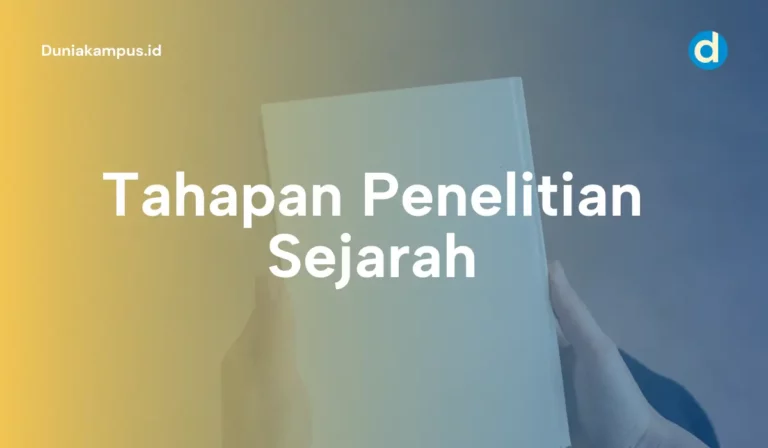 Tahapan Penelitian Sejarah
