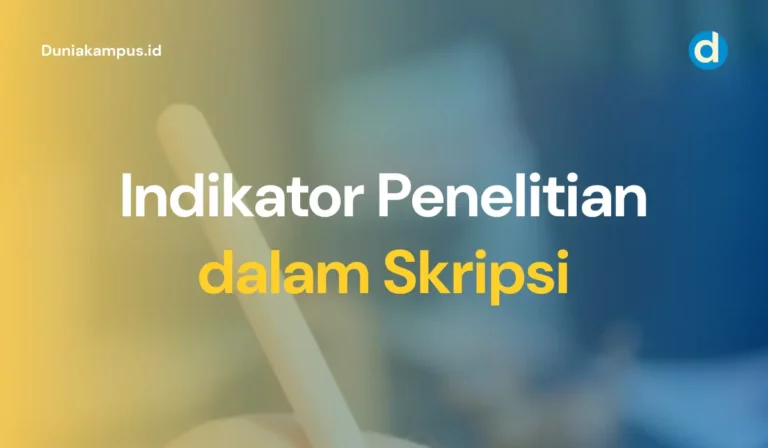 Indikator Penelitian dalam Skripsi