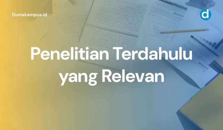 Penelitian Terdahulu yang Relevan