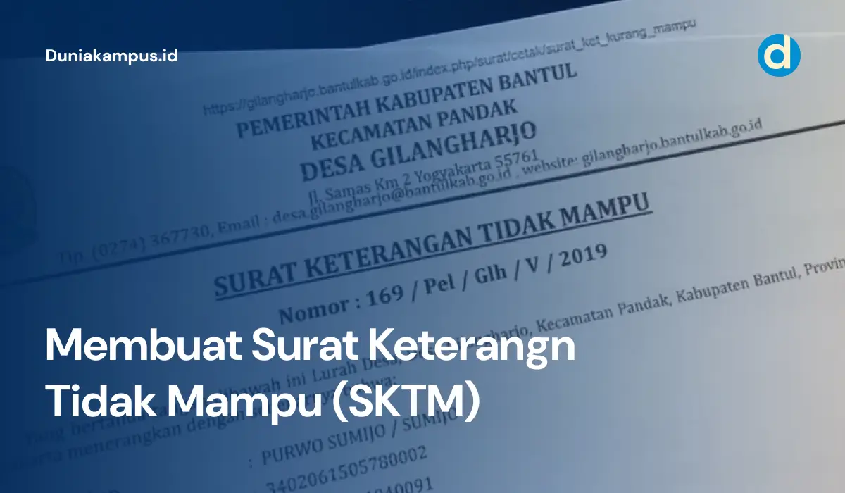 Membuat Surat Keterangn Tidak Mampu atau SKTM