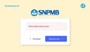 Data tidak ditemukan SNPMB