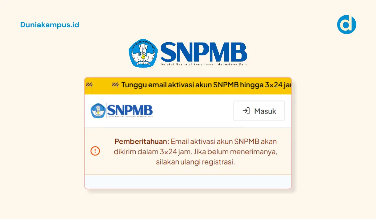 Email aktivasi akun snpmb tidak masuk