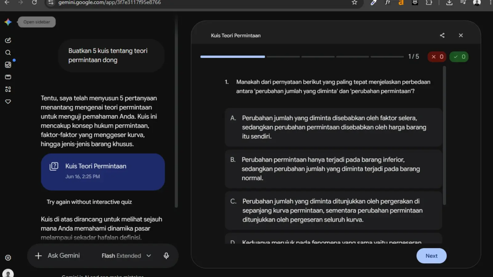 Gemini unggul dalam memberikan pengetahuan dan kuis