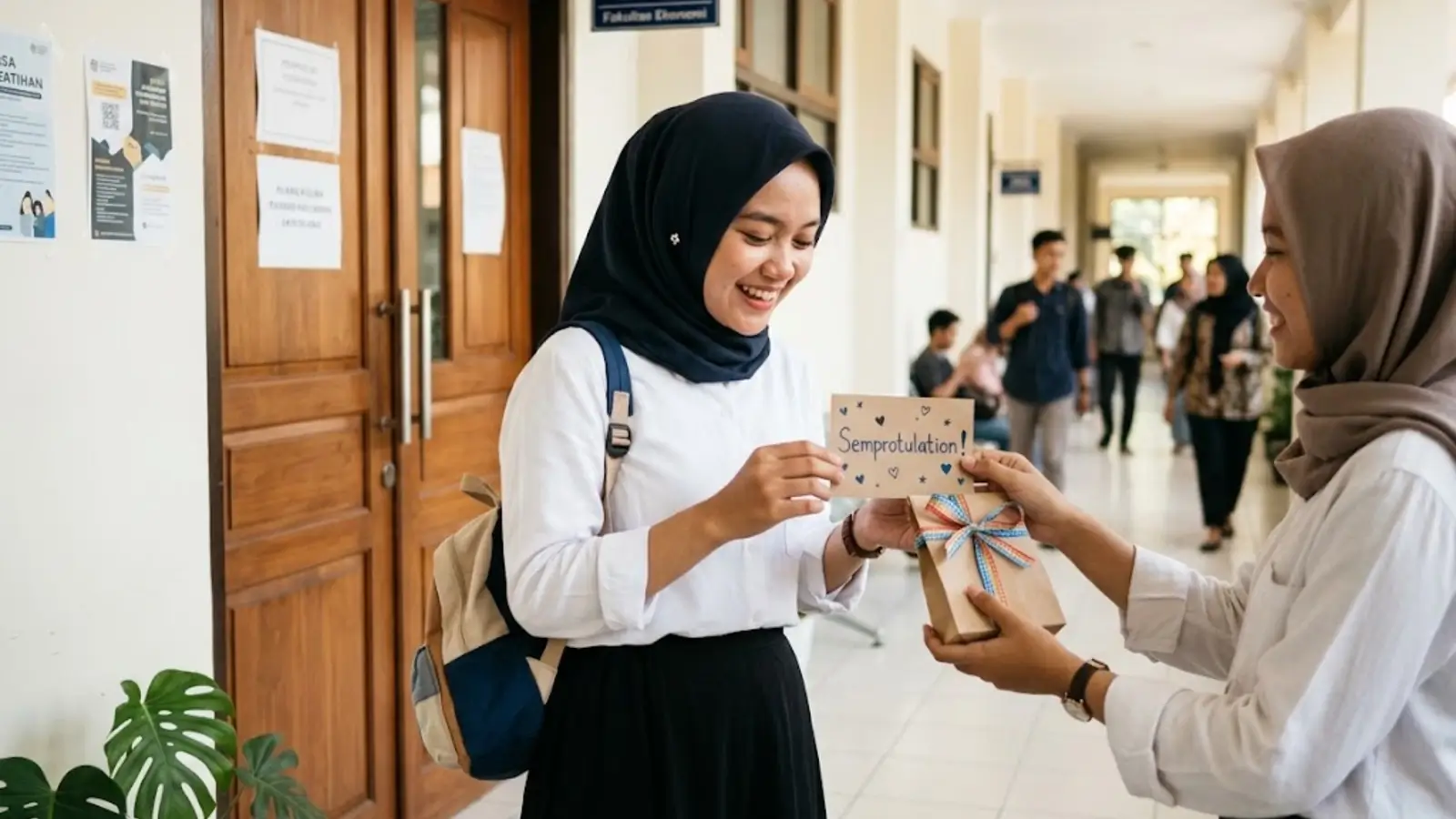 ucapan semprotulation adalah bentuk ungkapan selamat kepada mahasiswa yang telah berhasil melewati tahap seminar proposal.