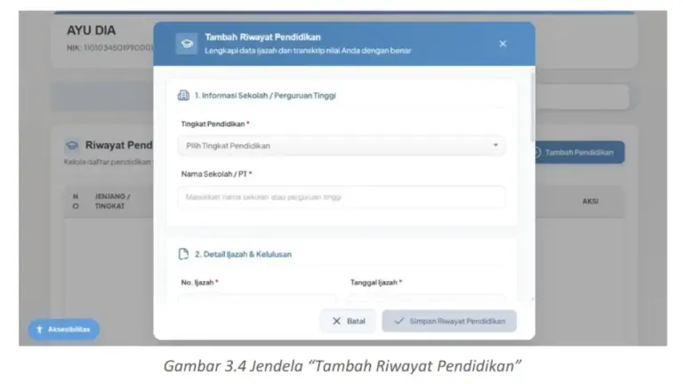Cara Mengisi Riwayat Pendidikan SSCASN Sekolah Kedinasan 2026