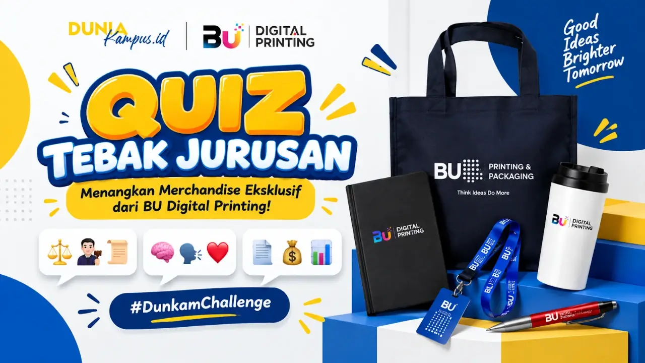 Dunia Kampus dan BU Digital Printing Adakan Quiz Berhadiah Merchandise Eksklusif