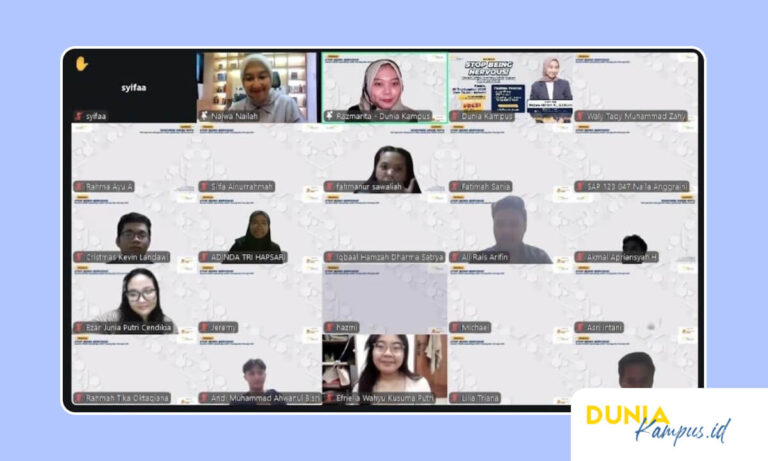 Dunia Kampus Gelar Webinar Stop Being Nervous
